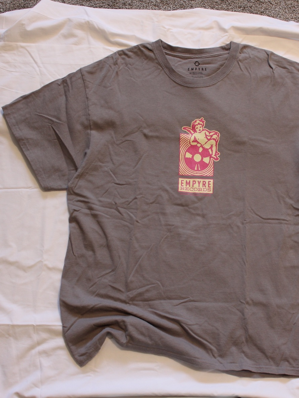 Empyre Gray Short Sleeve Tee with Pink Graphic